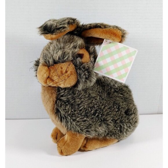Dan Dee Plush Bunny Rabbit Stuffed Animal 10" Sitting  Bunny Easter NEW - Picture 1 of 5